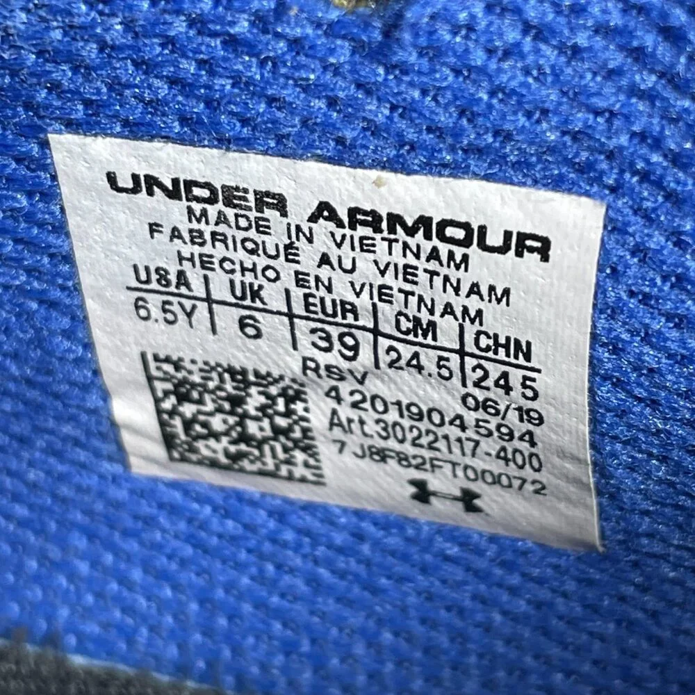 Under Armour SC 3ZER0 III Youth Boys Size 6.5Y Basketball Shoes Royal Sneakers